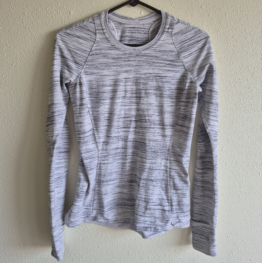 Lululemon Womens Long Sleeve Space Dye Gray Size 6